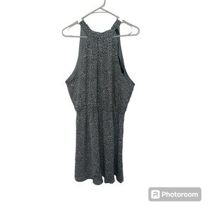 NWT boutique yoesee blue and white high neck sleeveless dress size XL